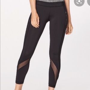 Lululemon Leggings with Mesh Detail at Leg Opening